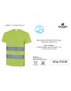 t-shirt OSAKA alta visibilita' giallo fluo