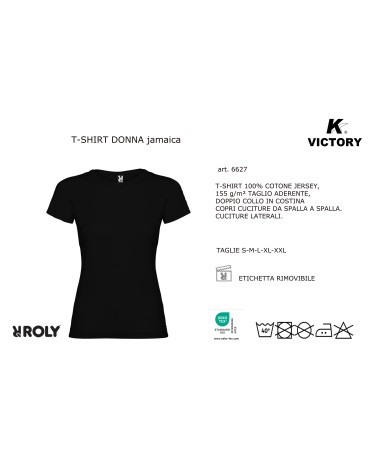 t-shirt donna JAMAICA 100% cotone
