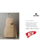 G108-54 GREMBIULE BEIGE CON INSERTI IN PELLE 75X65