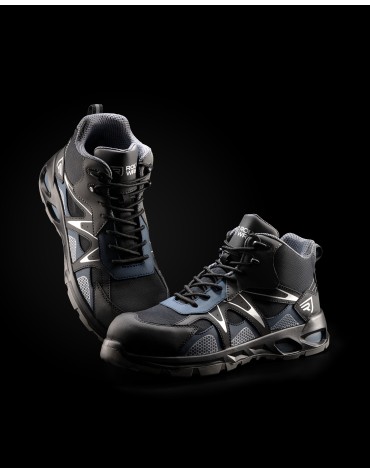 Scarpe Antinfortunistiche Alte, Sportive, Giskan S3S, Puntale in Fibra di Vetro, Suola in Poliuretano